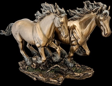 heste bronzefigur til stue dekoration